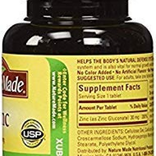 Nature Made Zinc 30 mg - 100 Tablets, Pack of 3