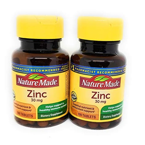 Nature Made Zinc 30 mg Tabs - 30 mg - 100 ct - 2 pk
