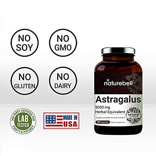 Maximum Strength Astragalus Capsules, 5000mg Herbal Equivalent, P...