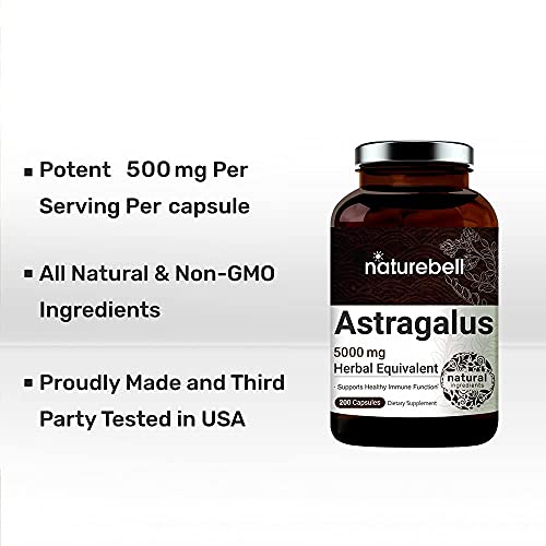 Maximum Strength Astragalus Capsules, 5000mg Herbal Equivalent, P...