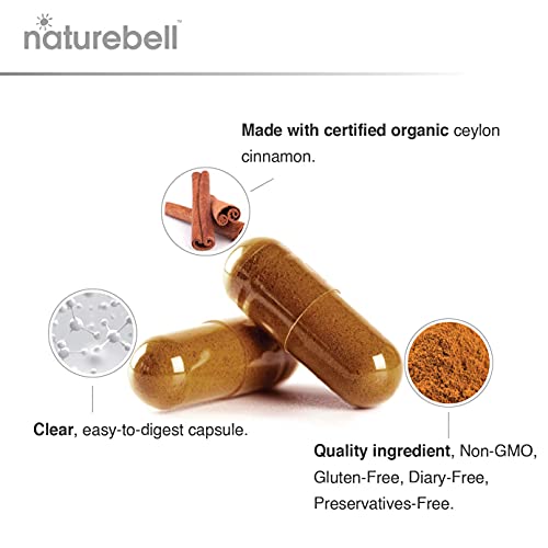 NatureBell Organic Ceylon Cinnamon Supplements, 1800mg Per Servin...