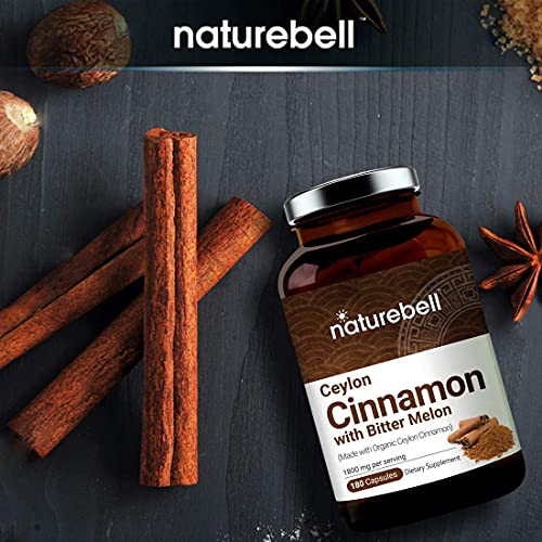 NatureBell Organic Ceylon Cinnamon Supplements, 1800mg Per Servin...