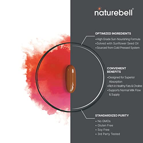 NatureBell Sunflower Lecithin 1200mg, 8 Months Supply, 240 Softge...