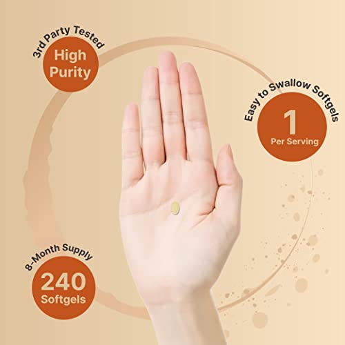 NatureBell Vitamin D3 K2 MK7 with Virgin Coconut Oil, 240 Softg...