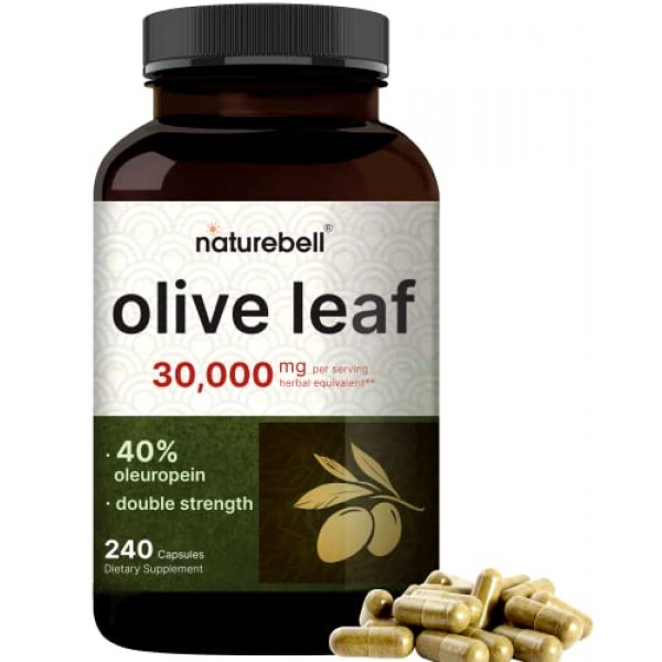 Olive Leaf Extract 30000mg, 240 Capsules | 40% Active Oleuropein,...