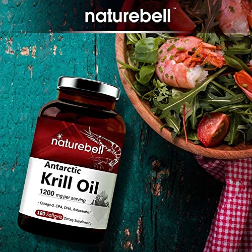 Triple Strength Antarctic Krill Oil Supplement, 1200mg Per Servin...
