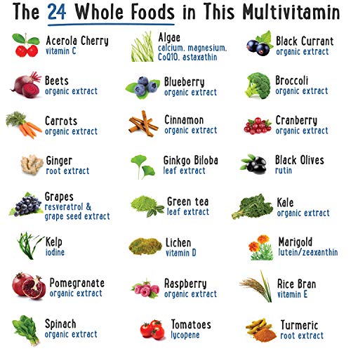 NATURELO Whole Food Multivitamin for Men 50+ - with Vitamins, Min...