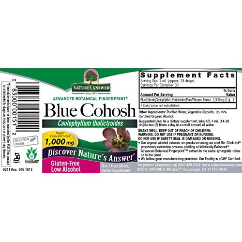 Natures answer af blue cohosh root, 1 fz