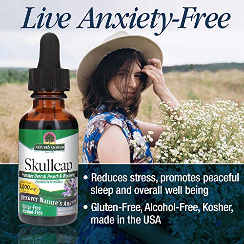 Natures Answer Alcohol-Free Skullcap Herb Extract Supplement 1-F...