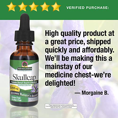 Natures Answer Alcohol-Free Skullcap Herb Extract Supplement 1-F...