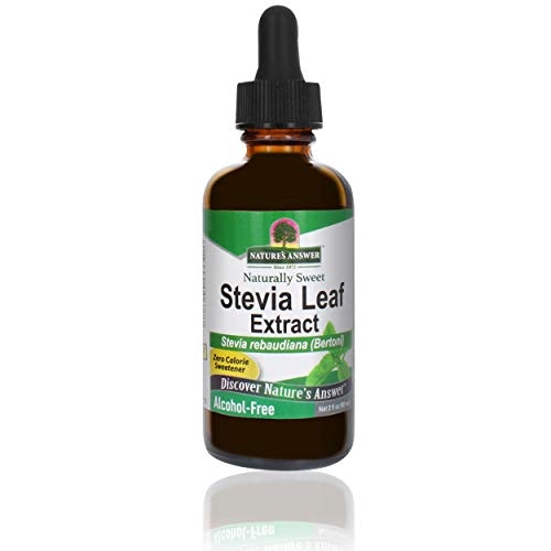 Natures Answer Alcohol-Free Stevia Leaf Liquid Extract Drops, 2-...