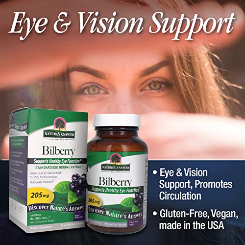 Natures Answer Bilberry Standardized Capsules 90 Count | Eye & V...