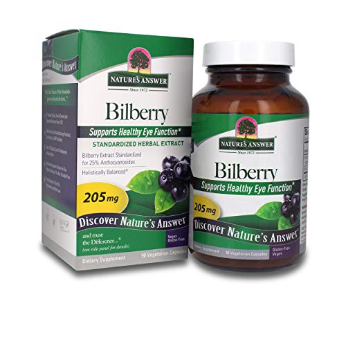 Natures Answer Bilberry Standardized Capsules 90 Count | Eye & V...