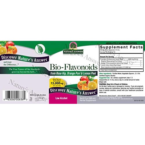 Natures Answer Bio-Flavonoids and Rose Hips with Organic Alcohol...