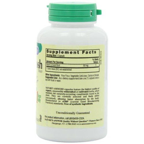 Natures Answer Black Cohosh Root, 90-Count