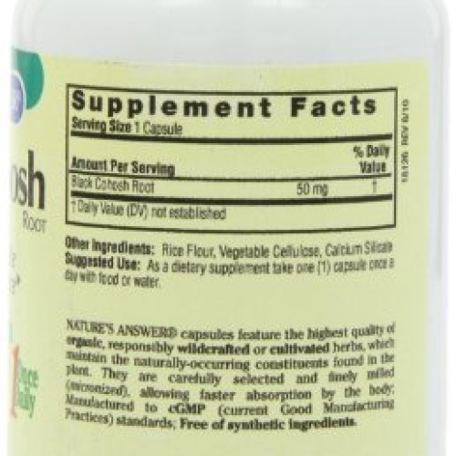 Natures Answer Black Cohosh Root, 90-Count