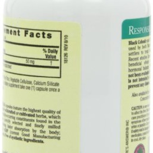 Natures Answer Black Cohosh Root, 90-Count