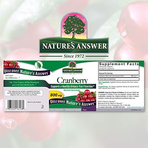 Natures Answer Cranberry Fruit | Dietary Supplement | Supports a...