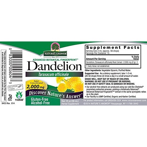 Natures Answer, Dandelion, 1 Fl Oz