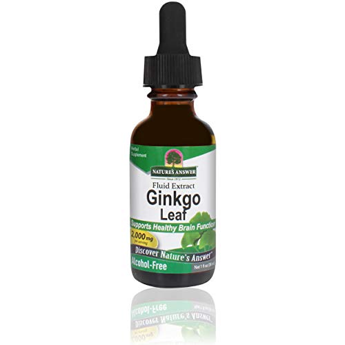 Natures Answer Ginkgo Leaf, 1-Ounce Ginkgo Biloba Extract Alcoho...