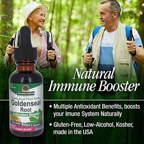Natures Answer Goldenseal Root with Organic Alcohol 1 Fluid Ounc...