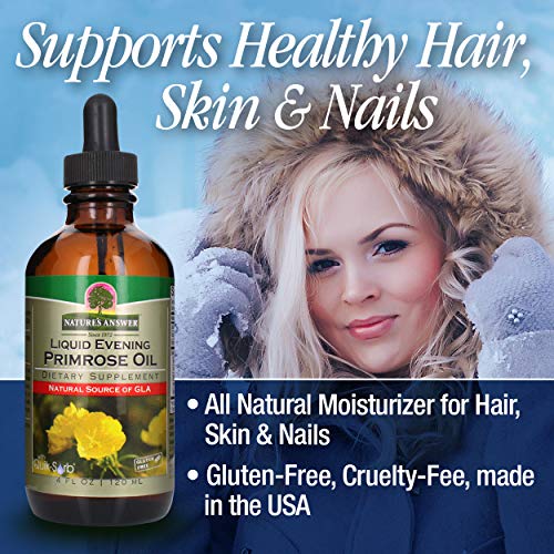 Natures Answer Liquid Evening Primrose Oil, in Large 4 OZ. Dark ...
