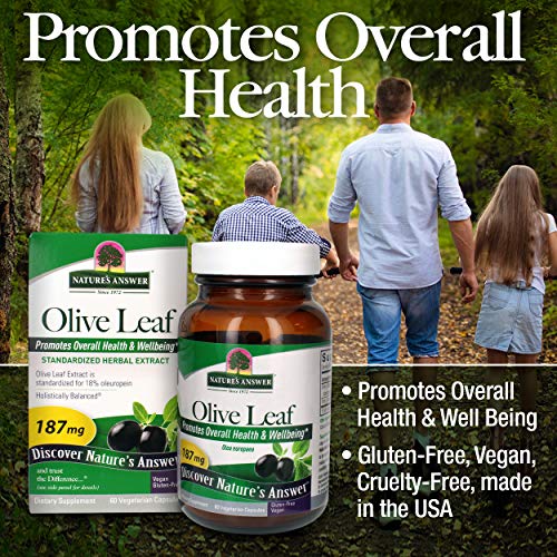 Natures Answer Oleopein Olive Leaf Vegetarian Capsules, 60-Count...