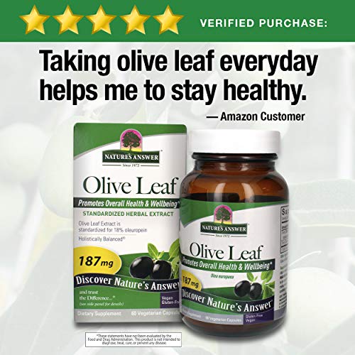 Natures Answer Oleopein Olive Leaf Vegetarian Capsules, 60-Count...
