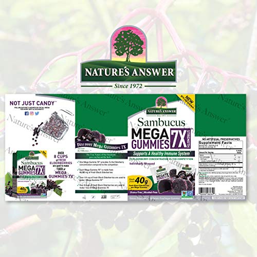 NatureS Answer Sambucus Mega Gummies 7x 30 Gummies