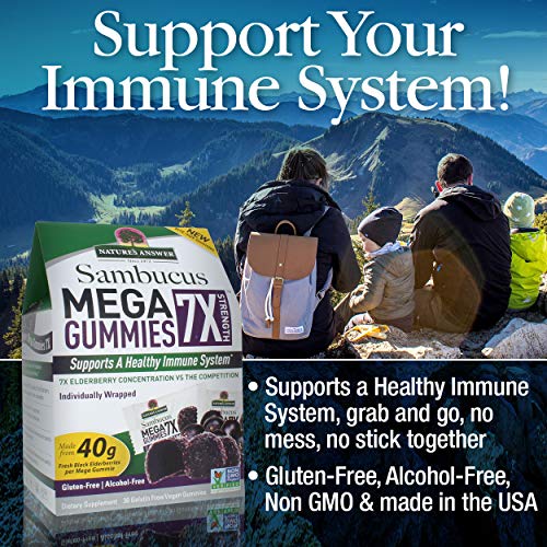NatureS Answer Sambucus Mega Gummies 7x 30 Gummies