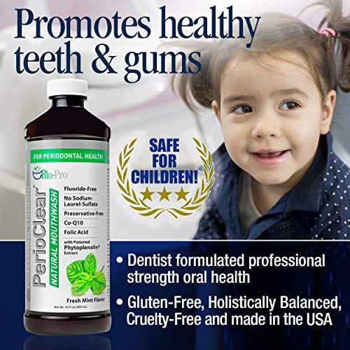 PerioClear Alcohol Free Mouthwash 16oz | Naturally Whitens Teeth ...