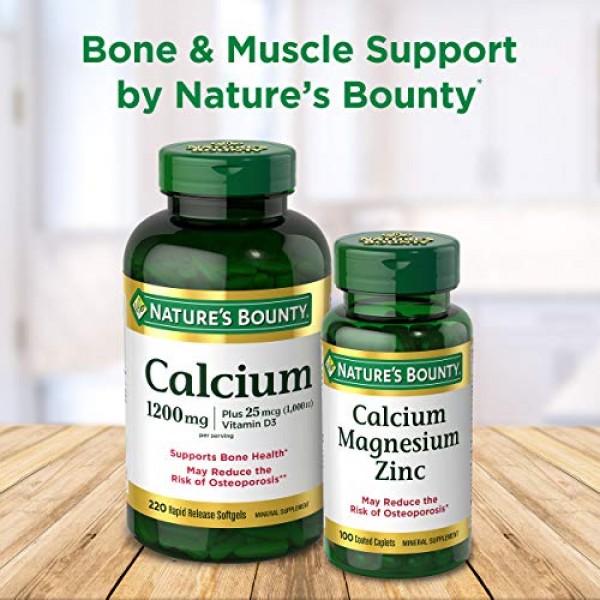 Calcium & Vitamin D by Natures Bounty, Immune Support & Bone Hea...