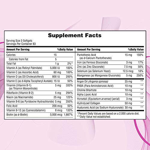 Extra Strength CUfTaM Hair, Skin Nails, 3 Bottles 250 Count