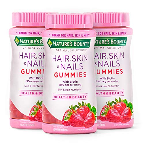 Hair Skin and Nails Vitamins with Biotin & Vitamin C by Natures ...