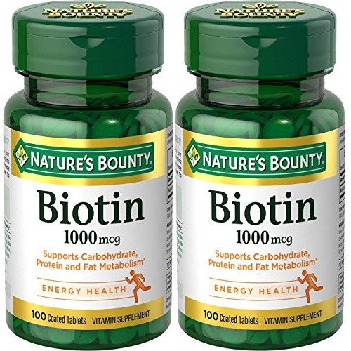 Natures Bounty Biotin 1000 mcg, 100 Count 2 Pack