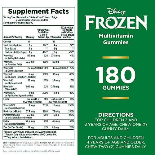 Natures Bounty Disney Frozen Kids Gummy Multivitamin, Natural S...