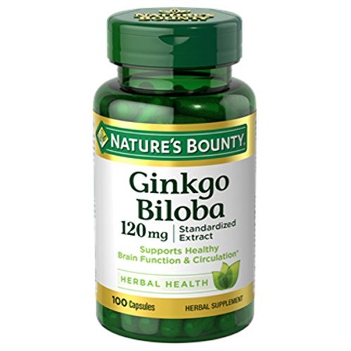 Natures Bounty Ginkgo Biloba 120mg, 100 Capsules Pack of 2
