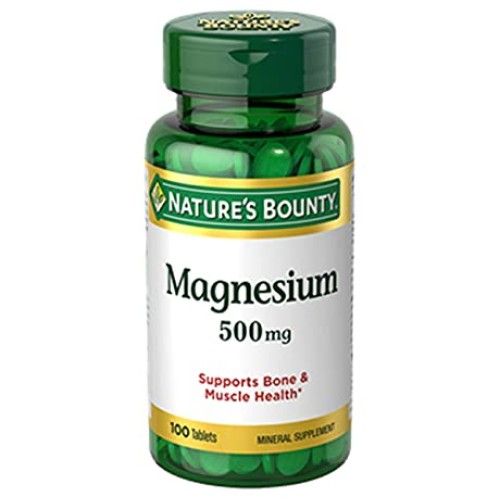 Natures Bounty Magnesium 500 mg Tablets 100 ea