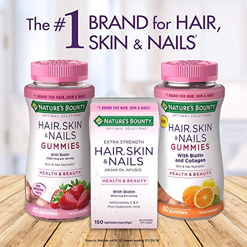 Natures Bounty Optimal Solutions Advanced Hair, Strawberry, 200 ...