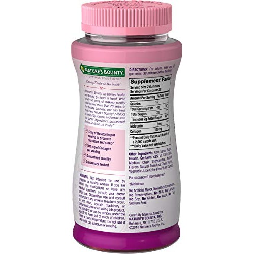 Natures Bounty Optimal Solutions Gorgeous Sleep Melatonin 5mg Gu...