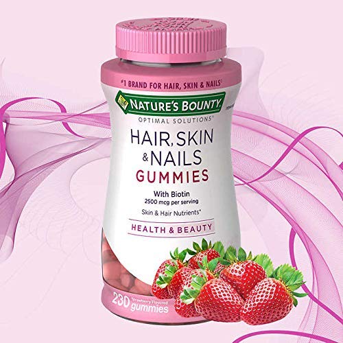 Natures Bounty Optimal Solutions Hair, Skin, Nails Gummies 230 ...