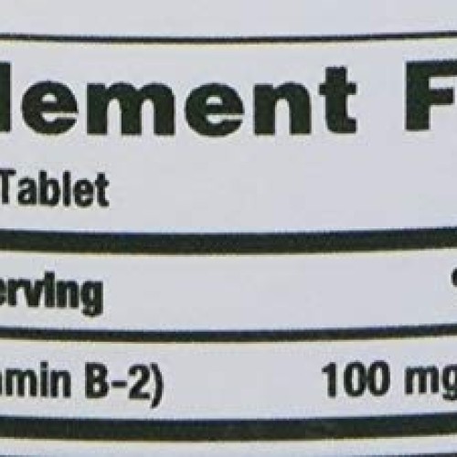Natures Bounty Vitamin B-2 100 mg, 100 Coated Tablets Pack of 4