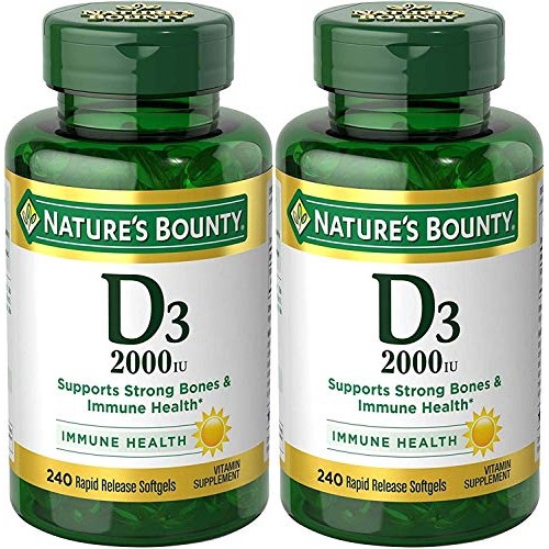 Natures Bounty Vitamin D-3, 2000 Iu, 480 Softgels 2 X 240 Count...