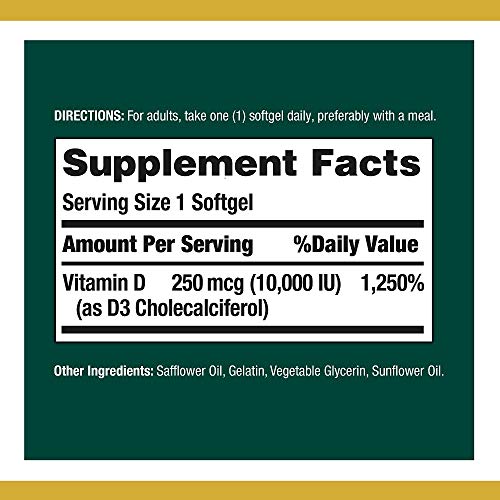 Natures Bounty Vitamin D for Immune Support and Promotes Healthy...