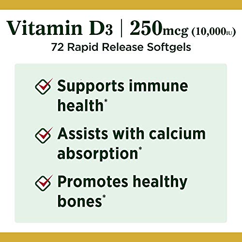 Natures Bounty Vitamin D for Immune Support and Promotes Healthy...