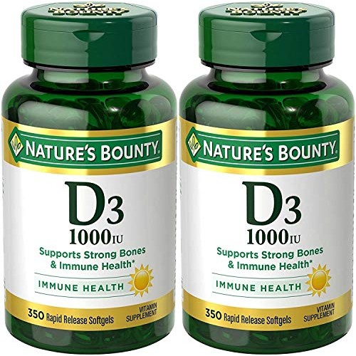 Natures Bounty Vitamin D3 - 1000 IU, 700 Softgels 2 X 350 Count...