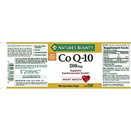 Set of 2 Natures Bounty Co Q-10 200 mg, 80 Tablets