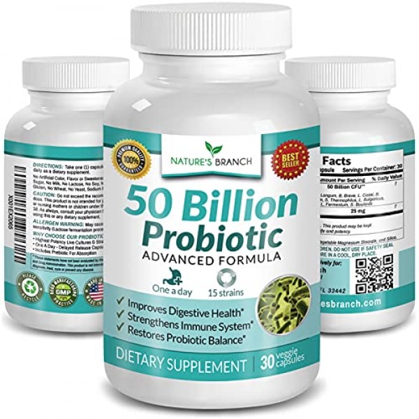 50 Billion Probiotics for Women, Probiotics for Men, Guaranteed 1...
