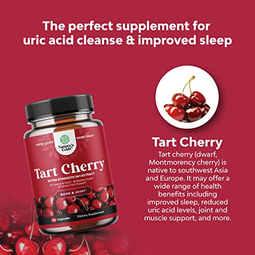 Advanced Tart Cherry Extract Capsules - Extra Strength 7500mg Equ...
