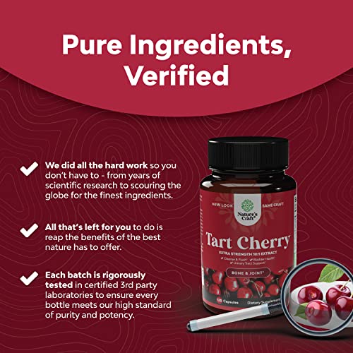 Advanced Tart Cherry Extract Capsules - Extra Strength 7500mg Equ...